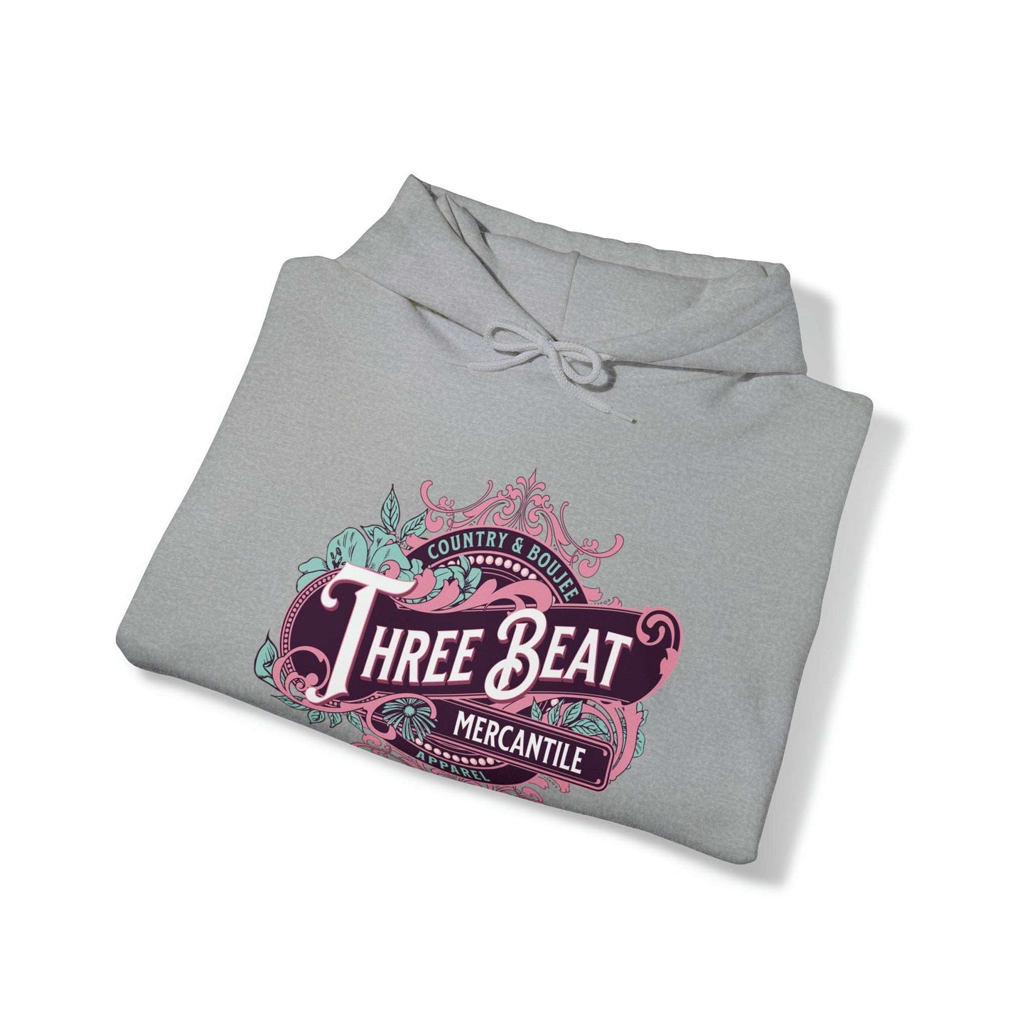Three Beat Leafy Boujee Unisex Heavy Blend™ Hooded Sweatshirt
