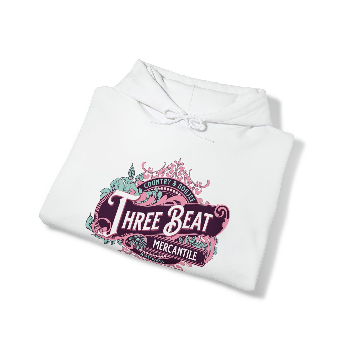 Three Beat Leafy Boujee Unisex Heavy Blend™ Hooded Sweatshirt