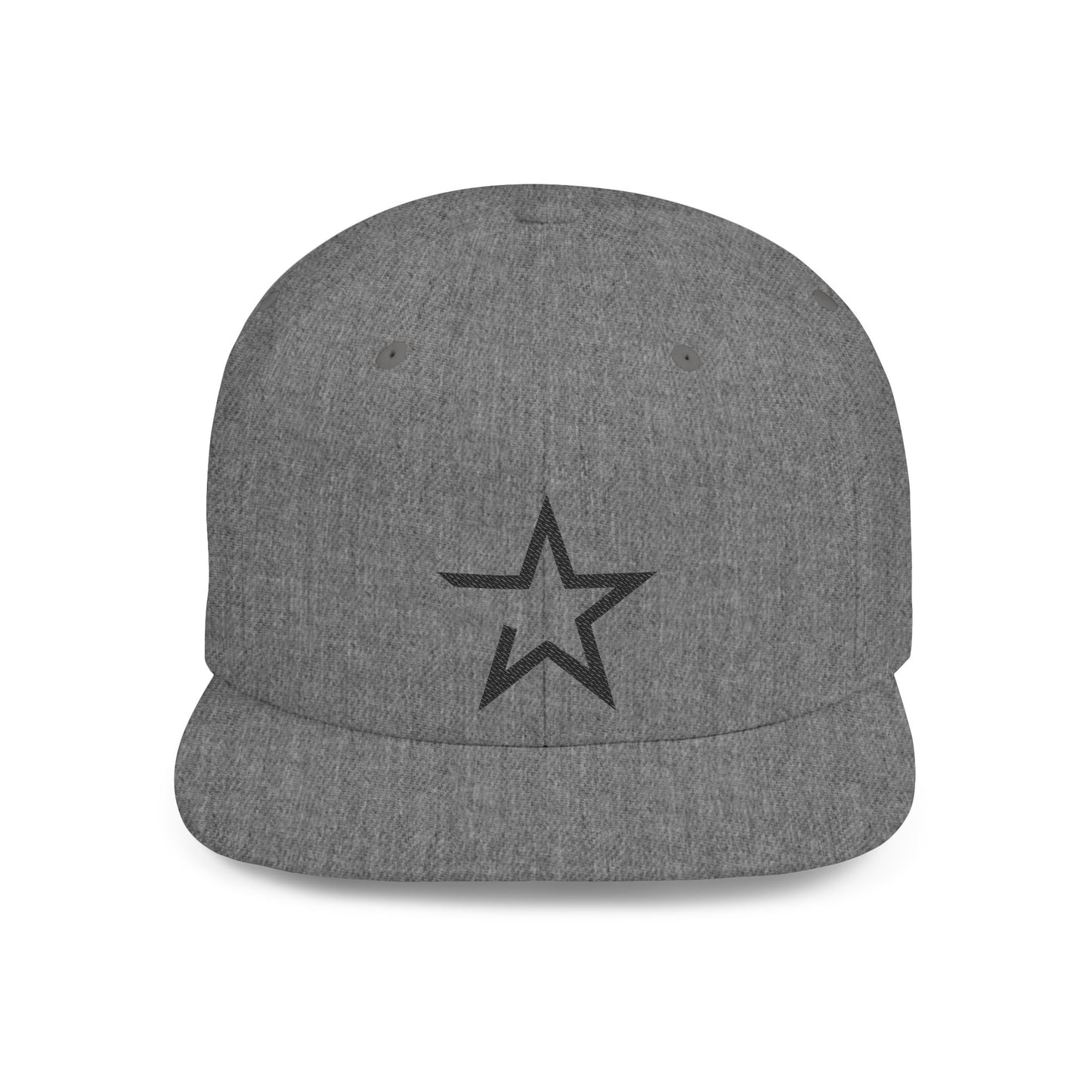 DASH Star Minimalist Star Flat Bill Snapback Hat