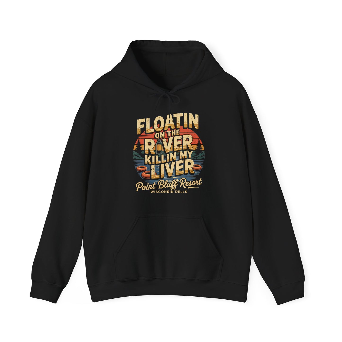 Floatin' on the River Hoodie | Unisex Casual Sweatshirt, Outdoor Adventure Gear, Lake Trip Apparel, Vacation Gift, Summer Fun