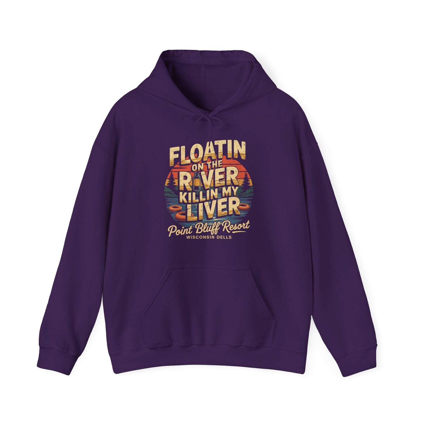 Floatin' on the River Hoodie | Unisex Casual Sweatshirt, Outdoor Adventure Gear, Lake Trip Apparel, Vacation Gift, Summer Fun
