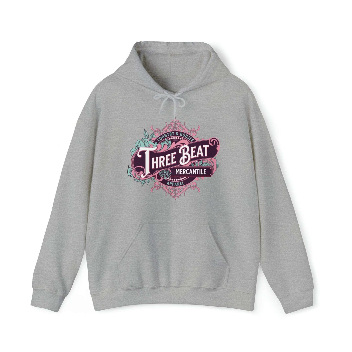 Three Beat Leafy Boujee Unisex Heavy Blend™ Hooded Sweatshirt