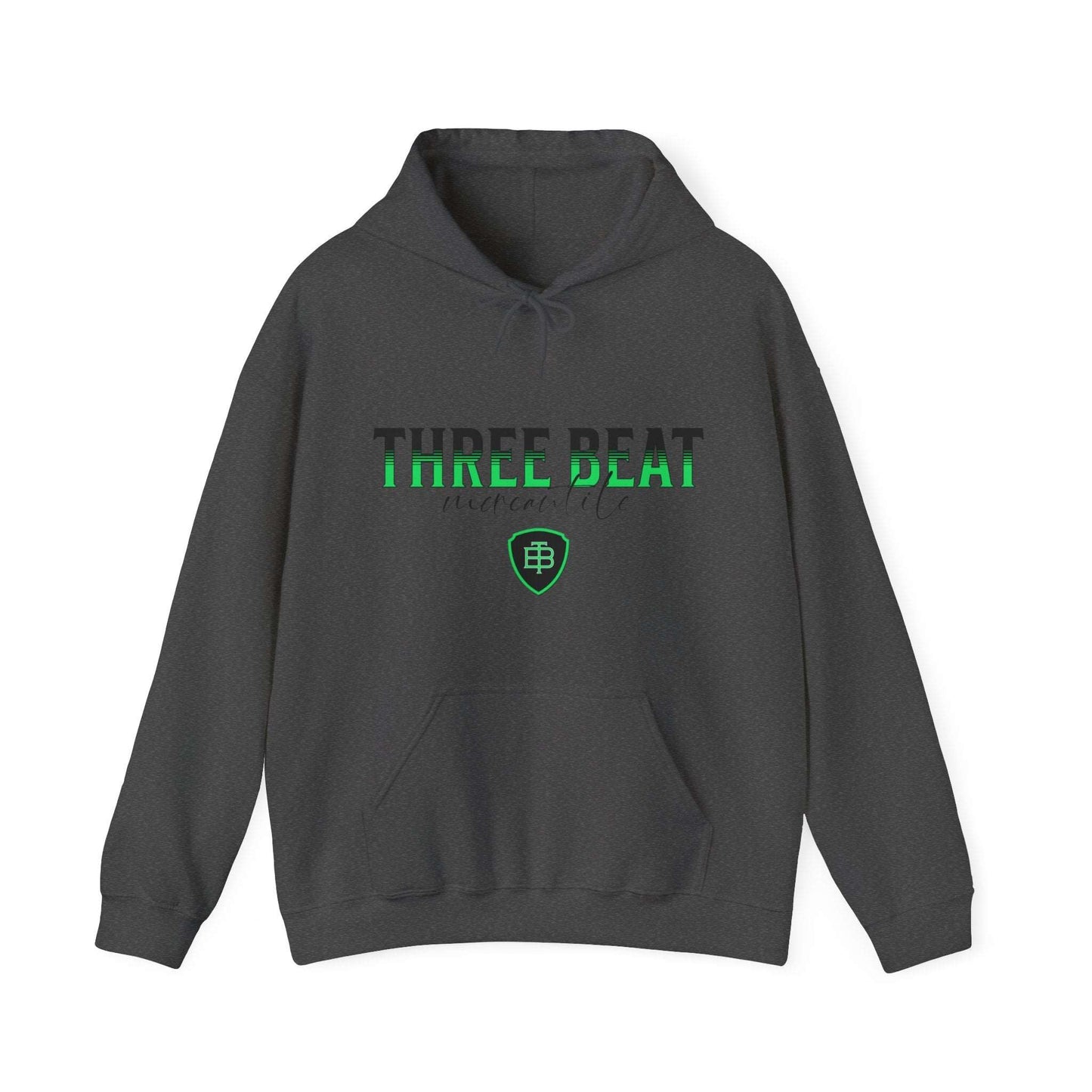 Three Beat Shield Lime Unisex Heavy Blend™ Hooded Sweatshirt