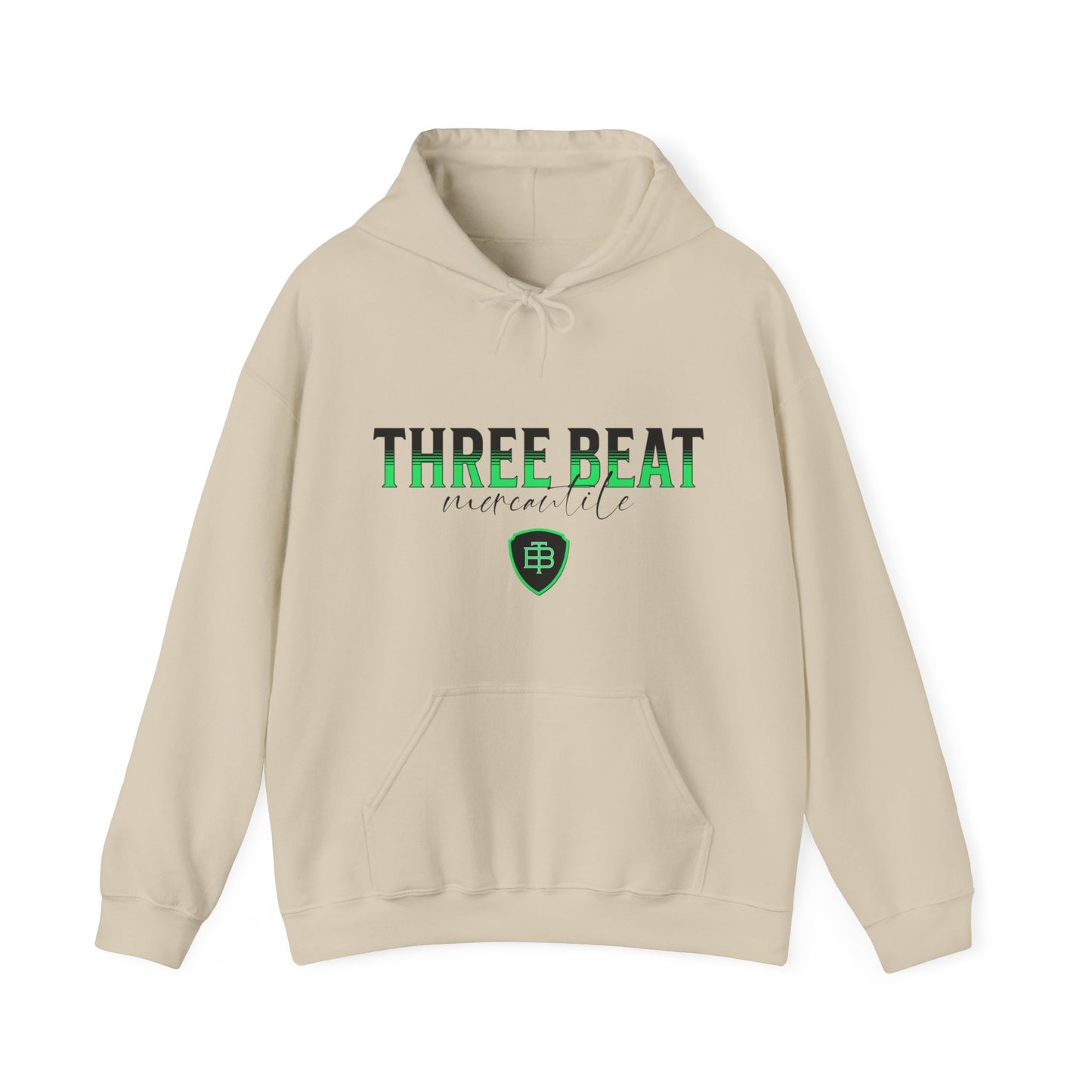 Three Beat Shield Lime Unisex Heavy Blend™ Hooded Sweatshirt