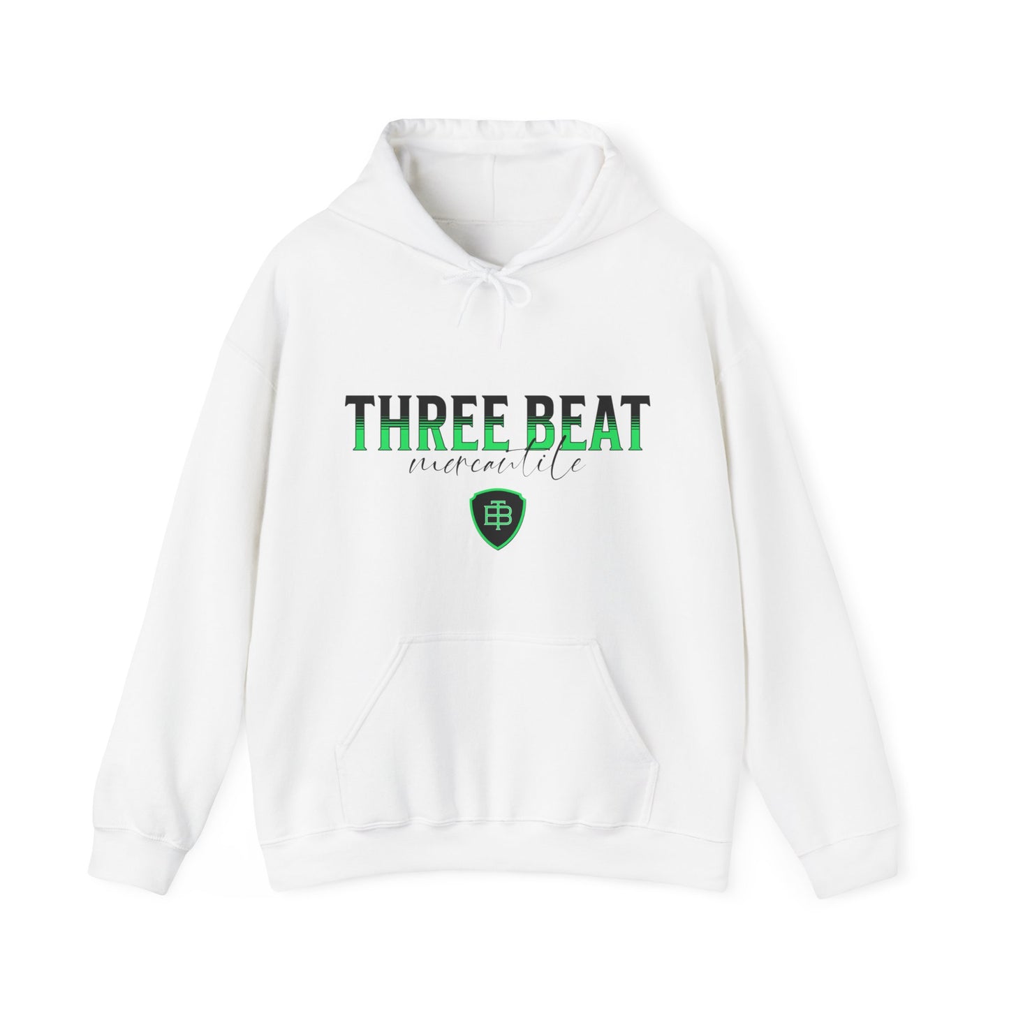 Three Beat Shield Lime Unisex Heavy Blend™ Hooded Sweatshirt