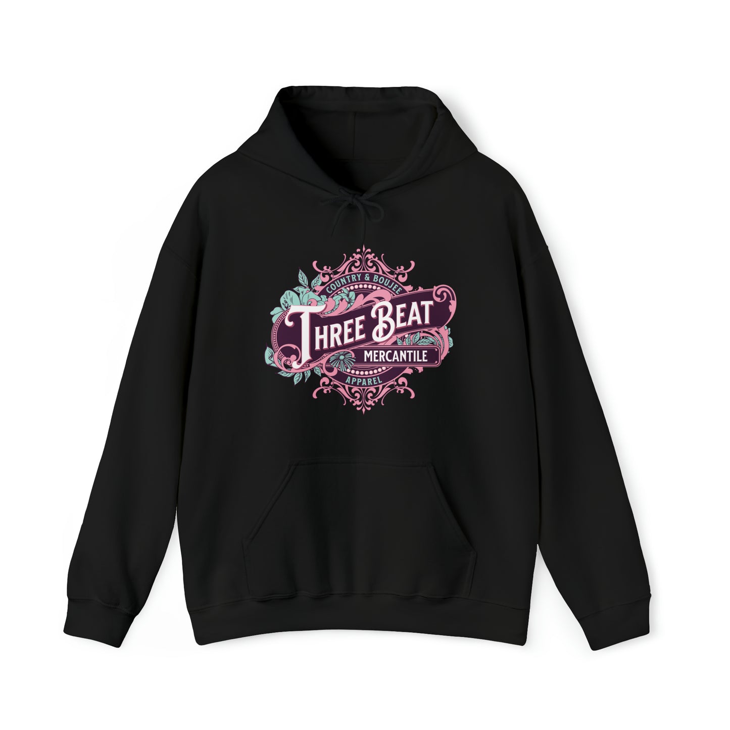 Three Beat Leafy Boujee Unisex Heavy Blend™ Hooded Sweatshirt