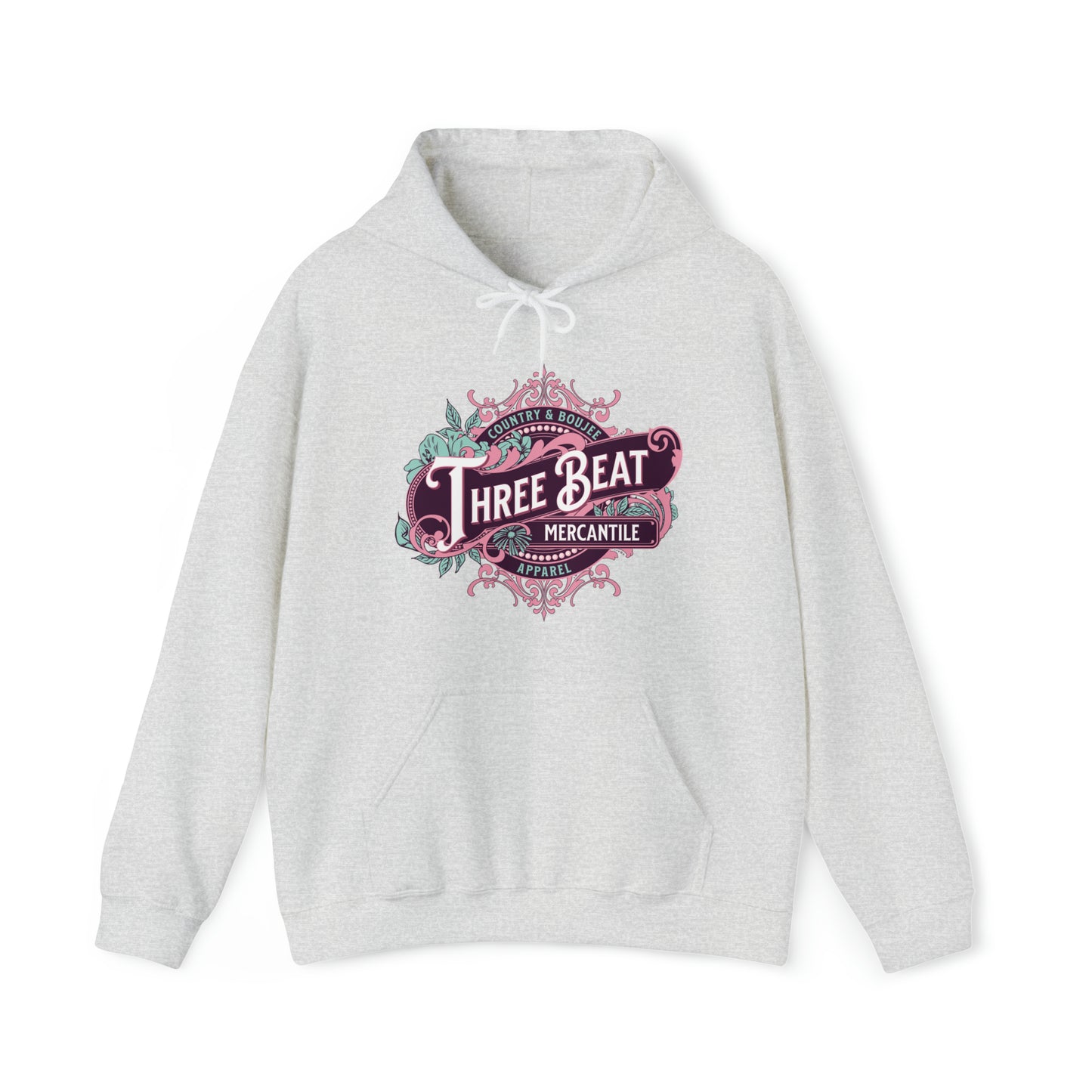 Three Beat Leafy Boujee Unisex Heavy Blend™ Hooded Sweatshirt