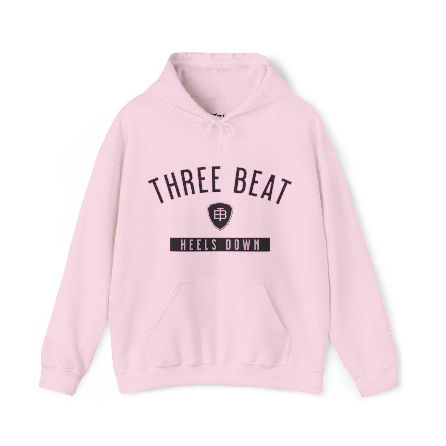 Three Beat Heels Down Pink Unisex Heavy Blend™ Hooded Sweatshirt
