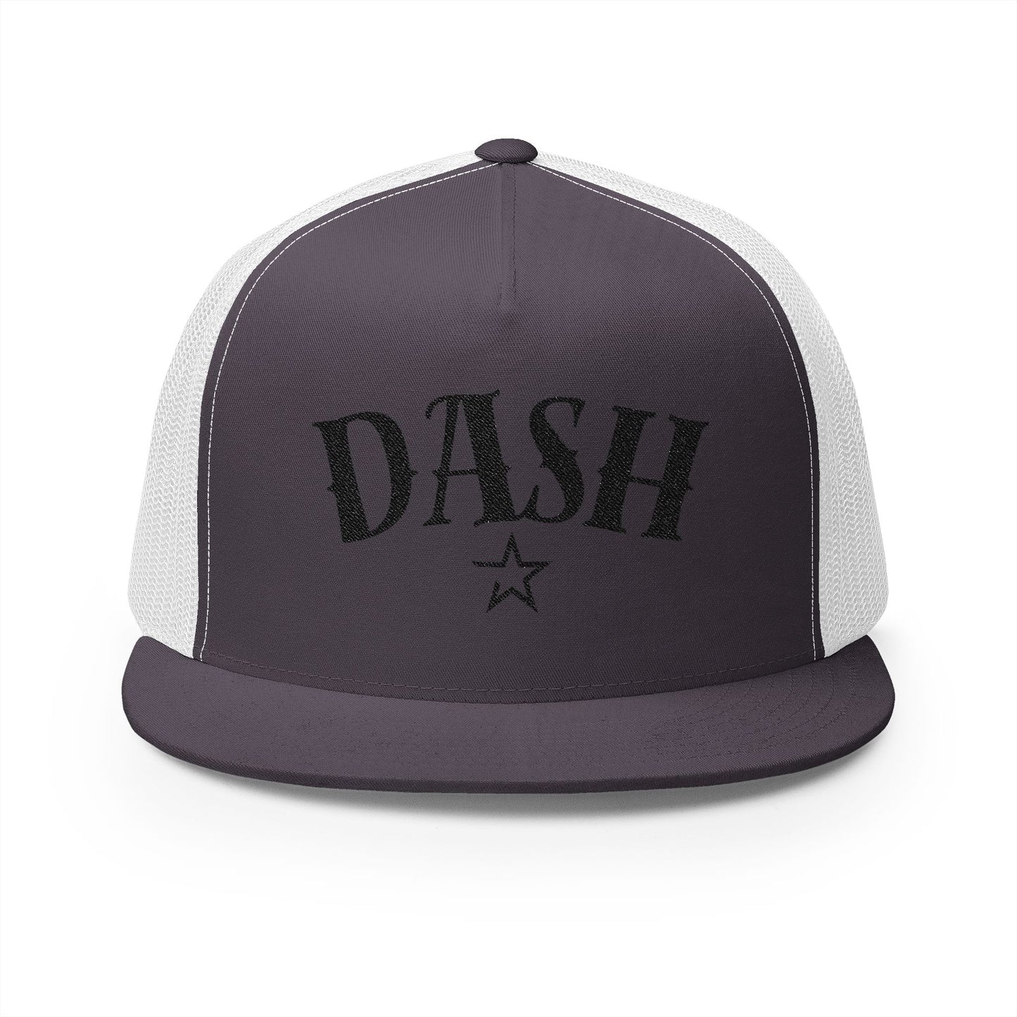 DASH Custom Embroidered 5 Panel Trucker Cap