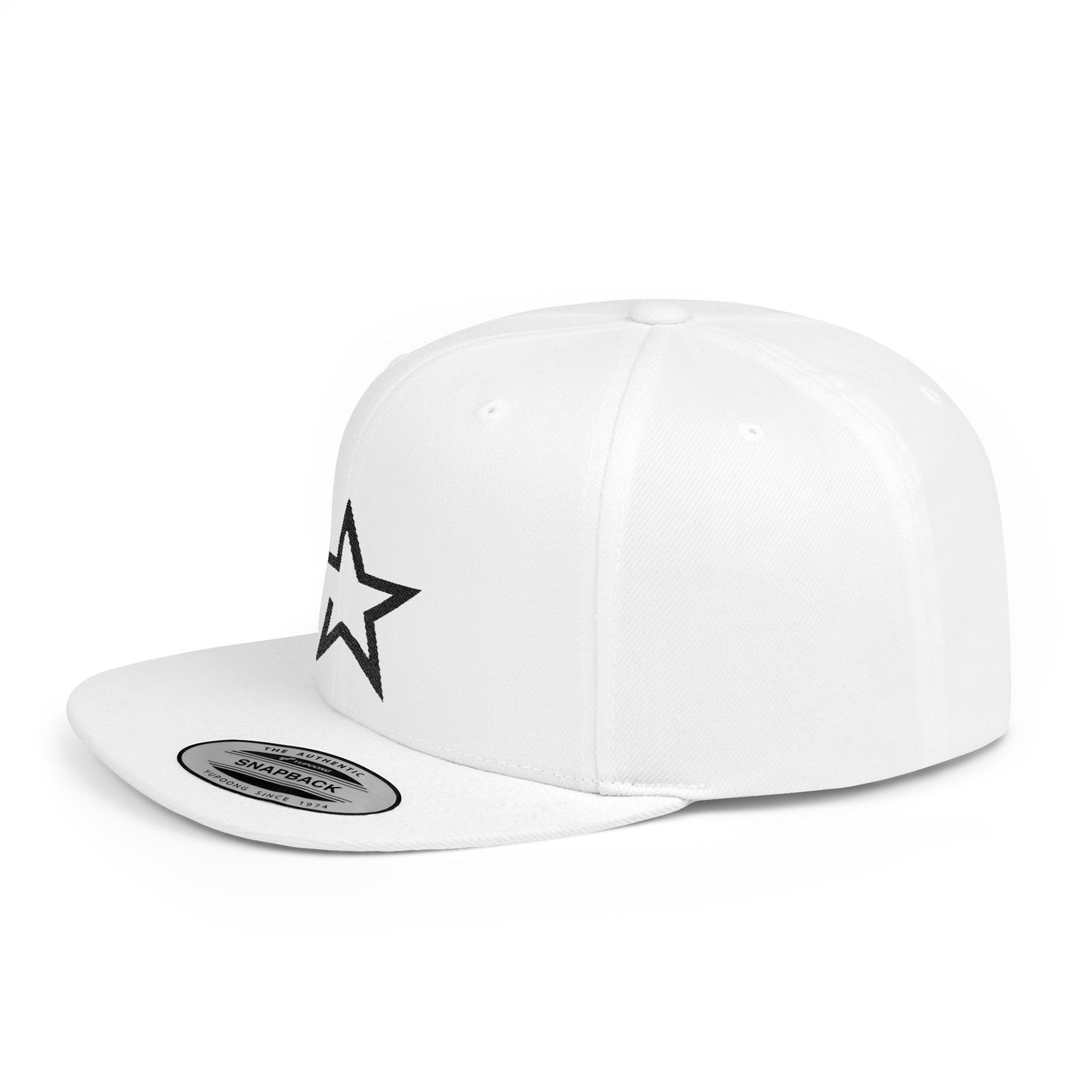 DASH Star Minimalist Star Flat Bill Snapback Hat