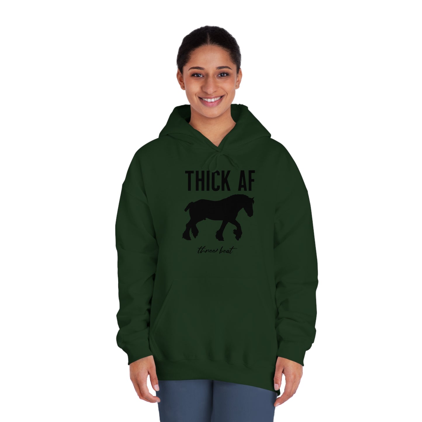 Three Beat Thick Unisex DryBlend® Hooded Sweatshirt