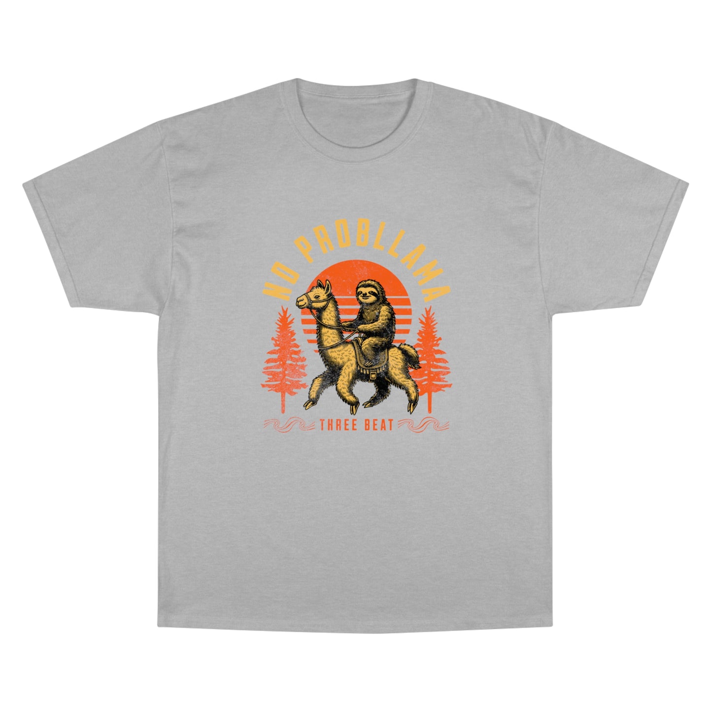 Three Beat No Probllama Champion T-Shirt