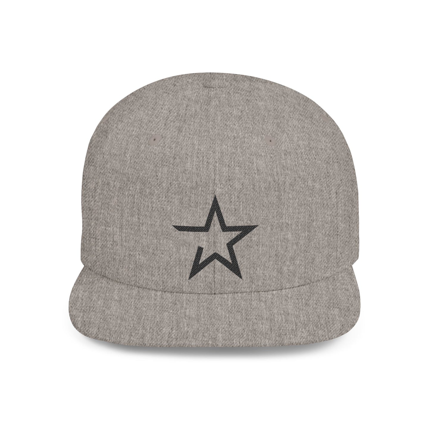 DASH Star Minimalist Star Flat Bill Snapback Hat