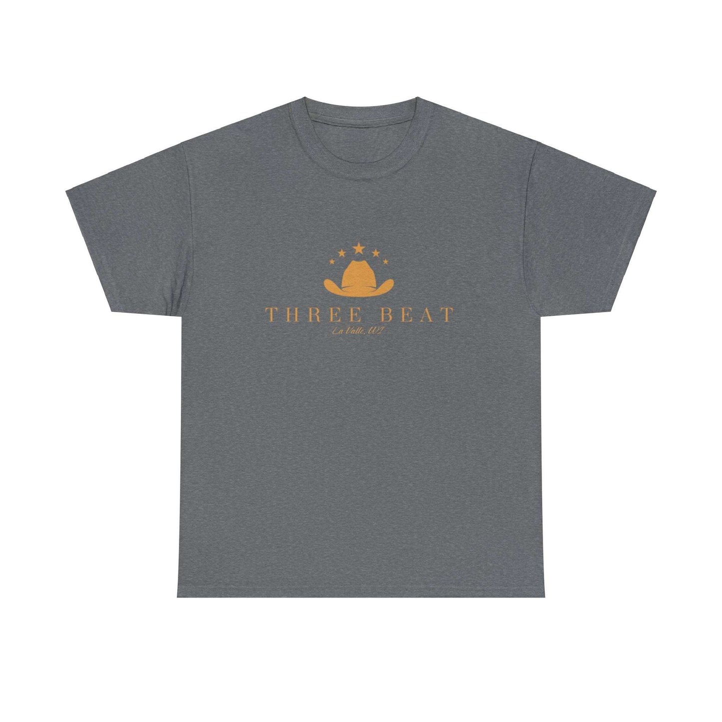 Three Beat Cowboy Unisex Heavy Cotton Tee