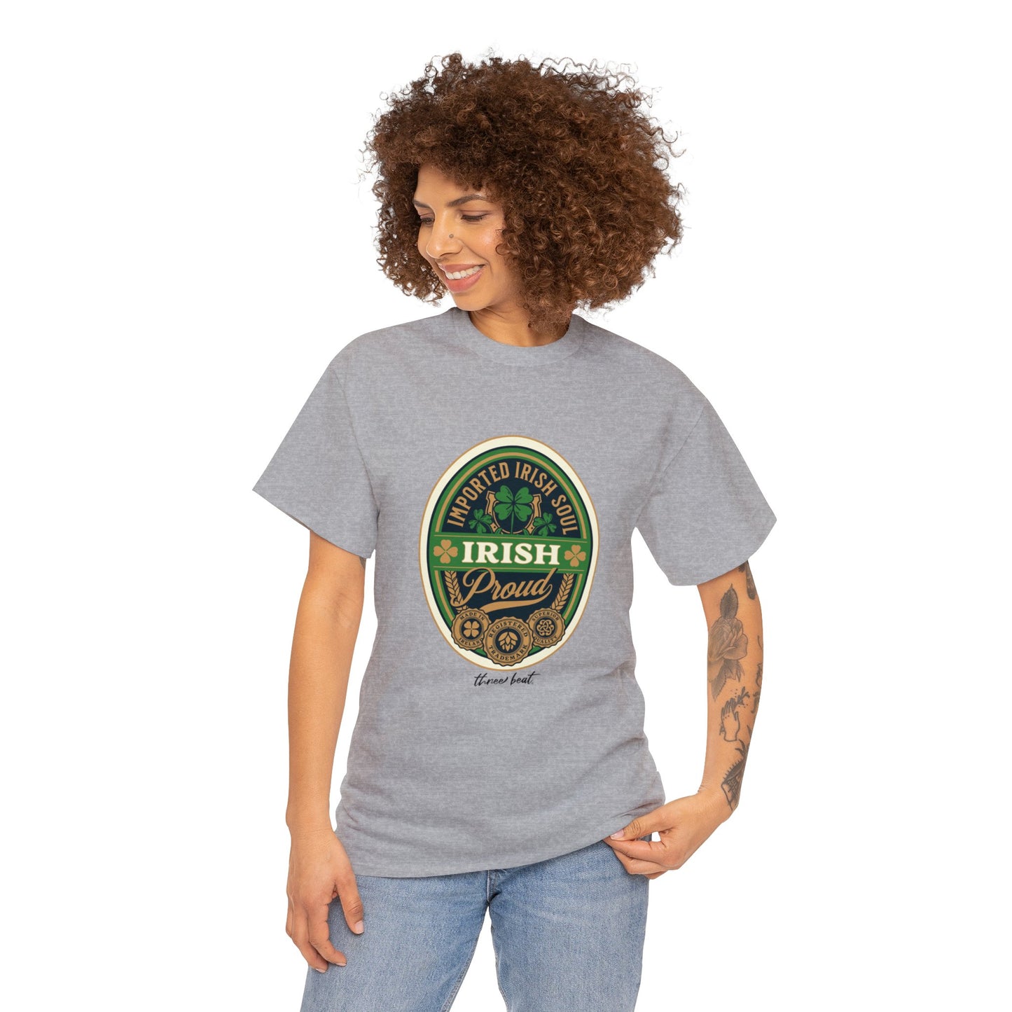 Three Beat Irish Pride Unisex Heavy Cotton Tee