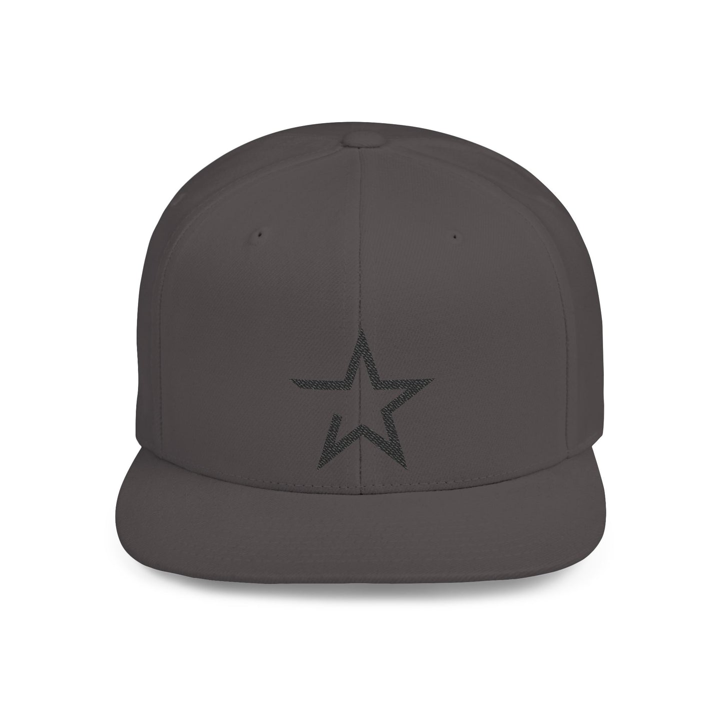 DASH Star Minimalist Star Flat Bill Snapback Hat