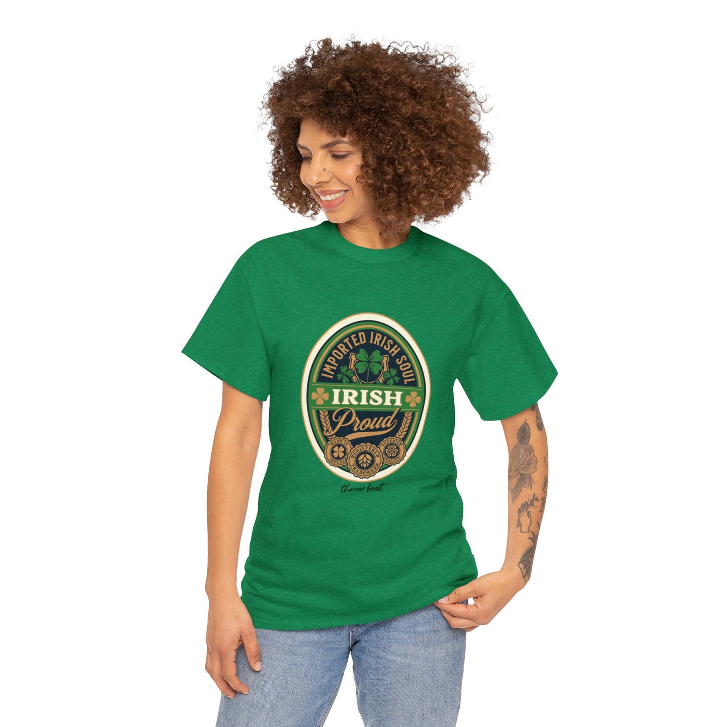 Three Beat Irish Pride Unisex Heavy Cotton Tee