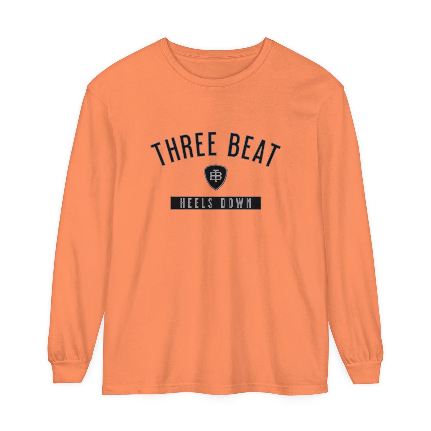 Three Beat Heels Down Unisex Garment-dyed Long Sleeve T-Shirt