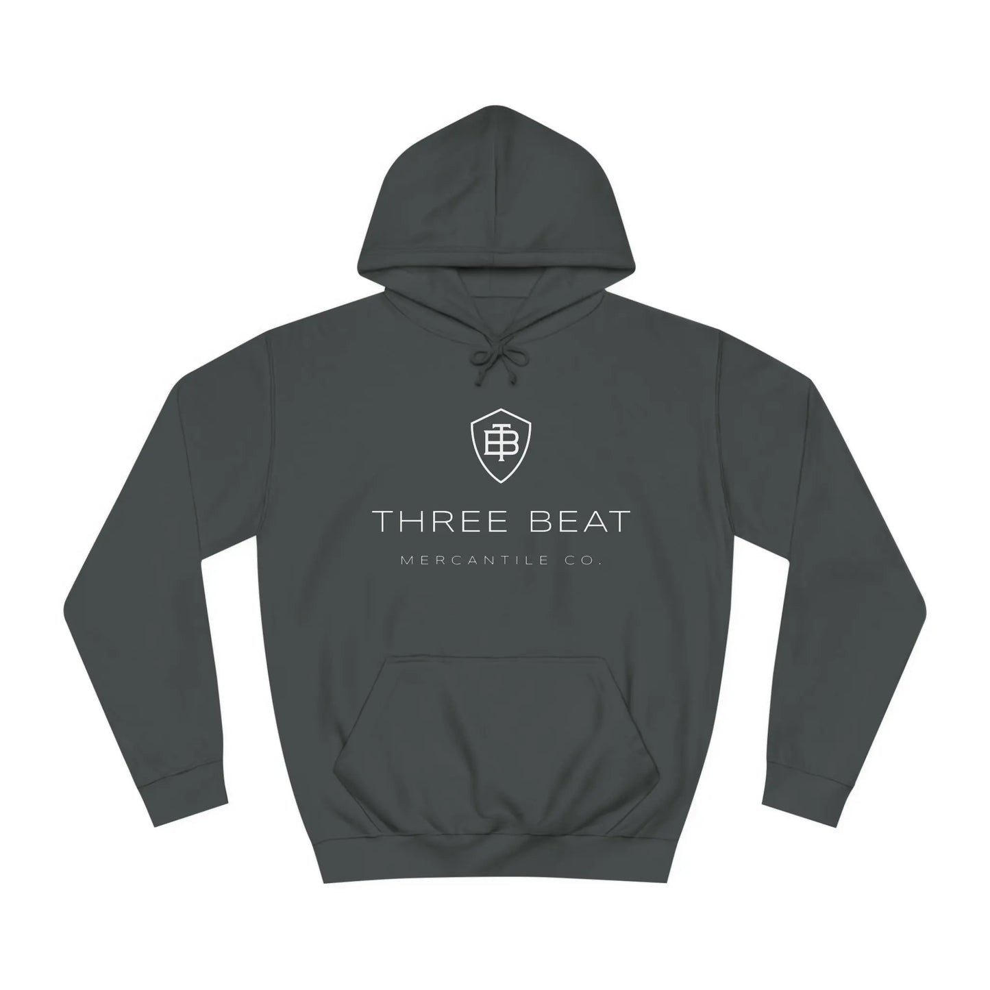 Three Beat Initial Unisex College Hoodie Printify Steel-Grey-2XL Hoodie