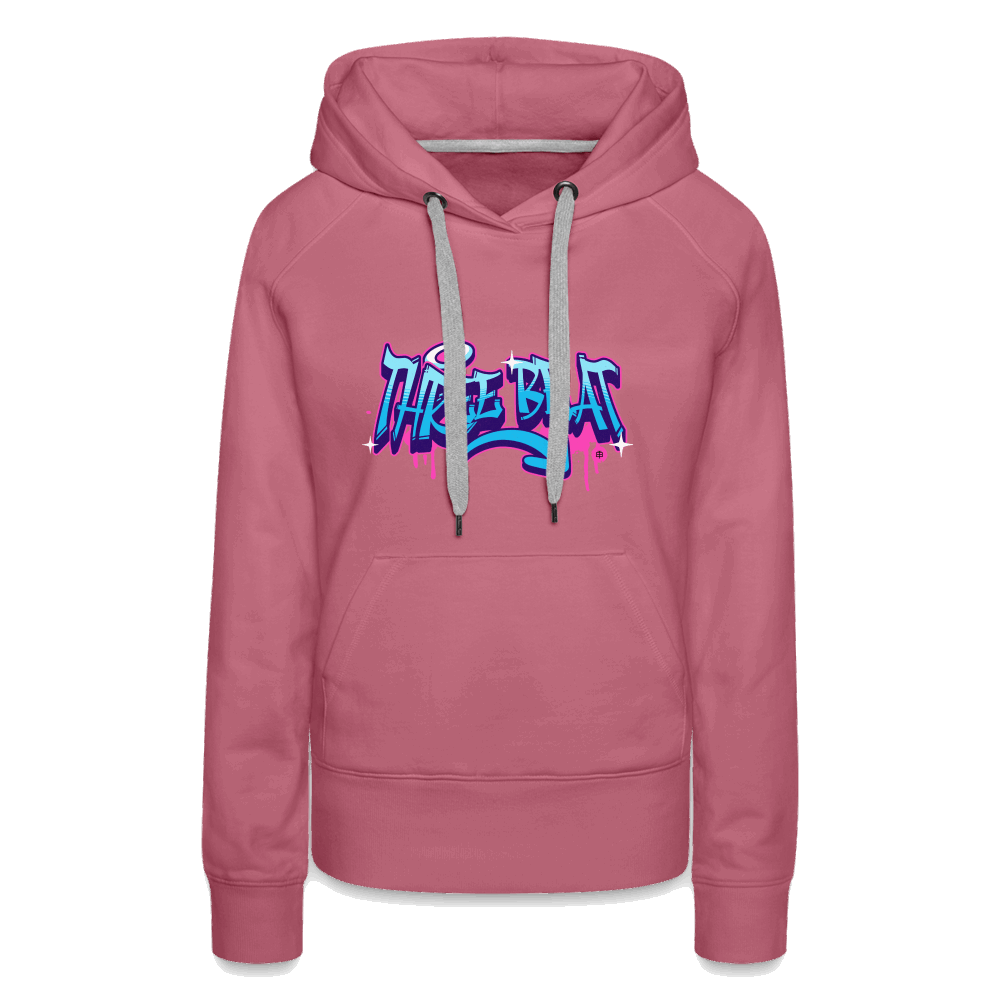 Three Beat Women’s Premium Hoodie - mauve