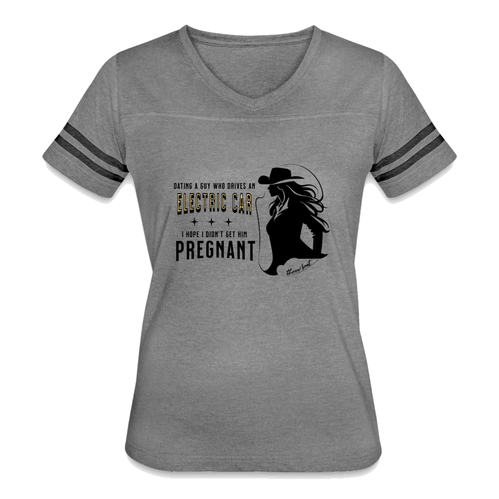 Three Beat EV Preggo Women’s Vintage Sport T-Shirt - heather gray/charcoal