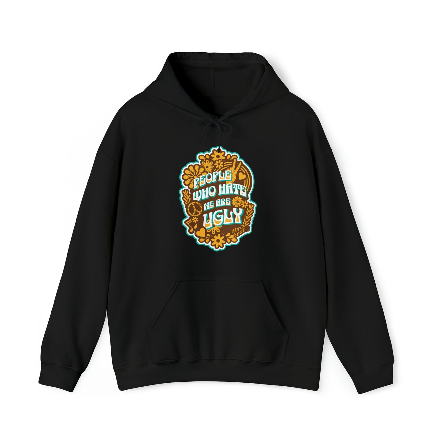 Three Beat Ugly Unisex Heavy Blend™ Hooded Sweatshirt