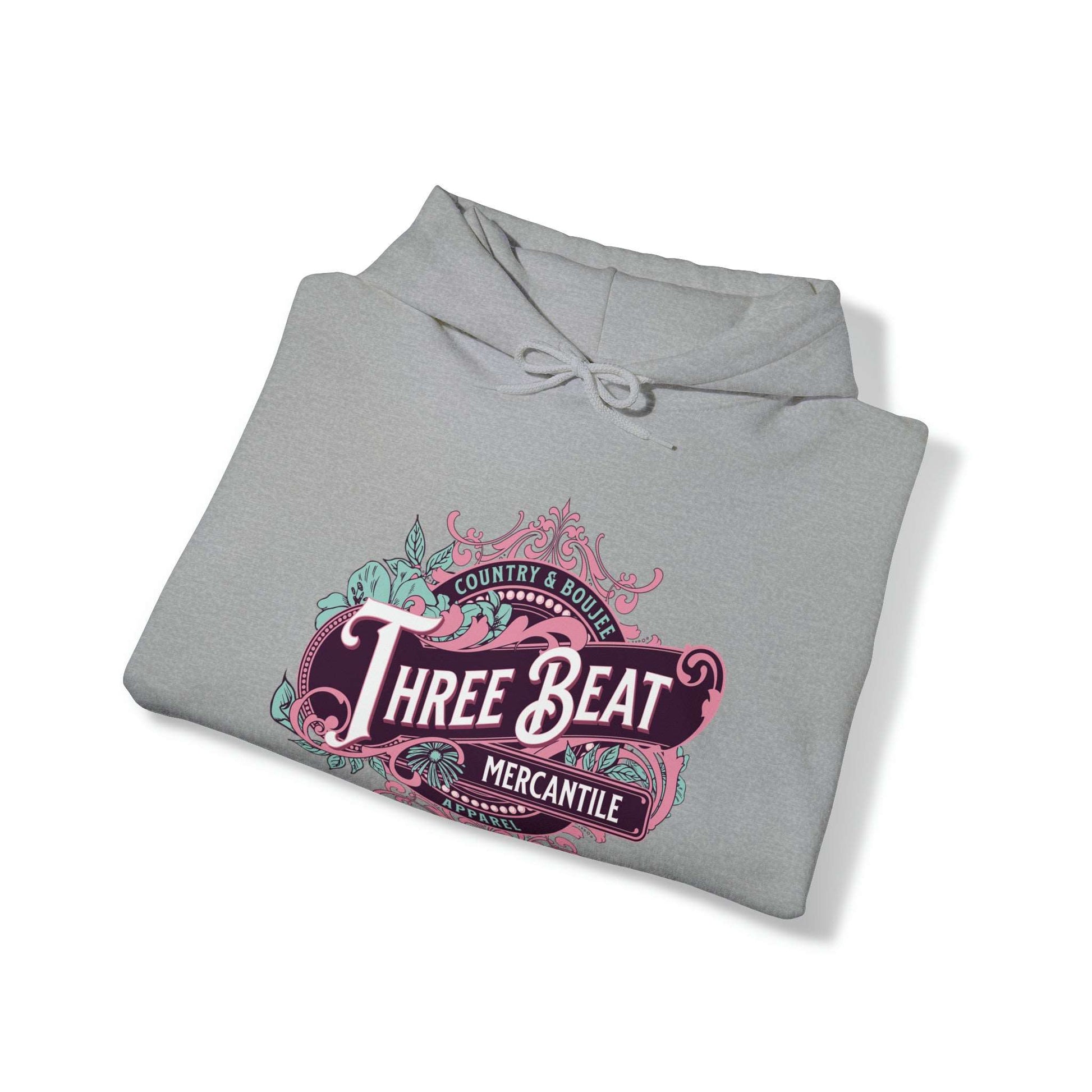 Three Beat Leafy Boujee Unisex Heavy Blend™ Hooded Sweatshirt