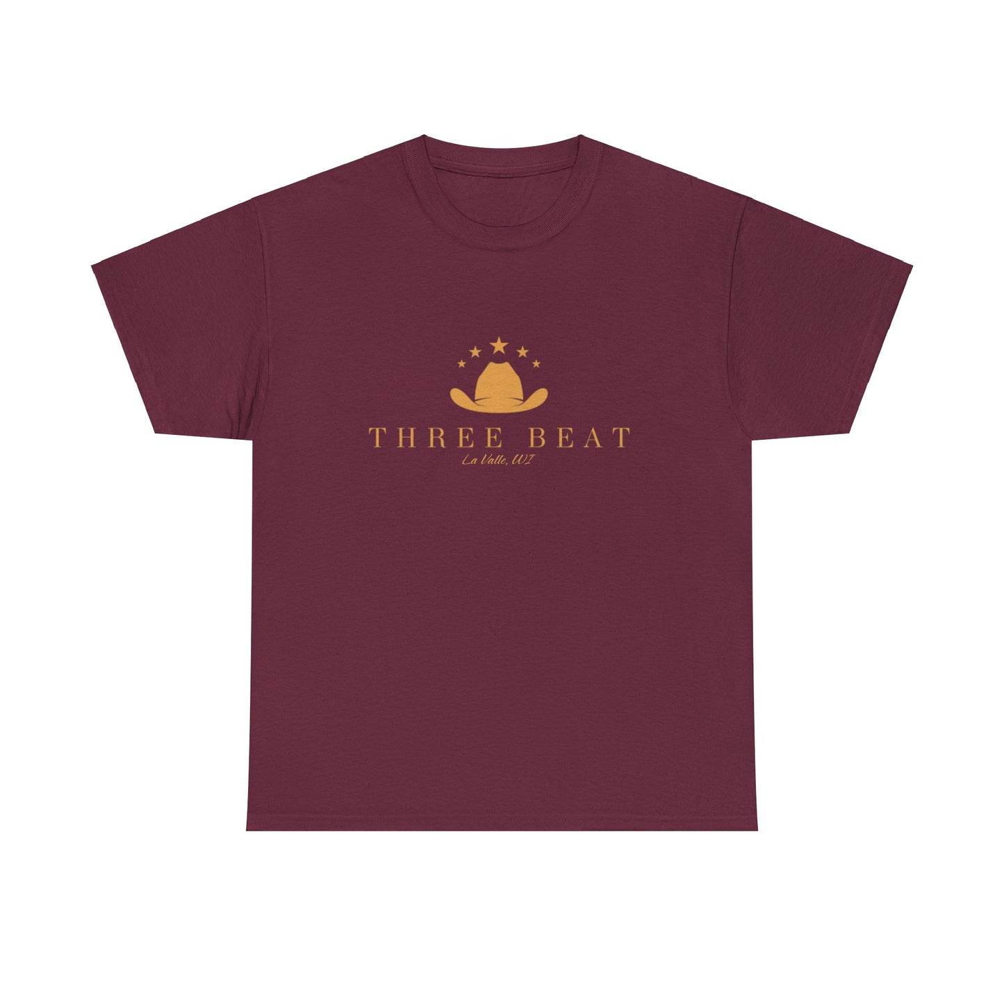 Three Beat Cowboy Unisex Heavy Cotton Tee