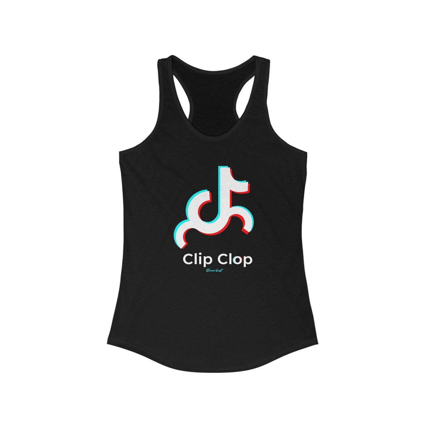 Three Beat Clip Clop Women's Ideal Racerback Tank