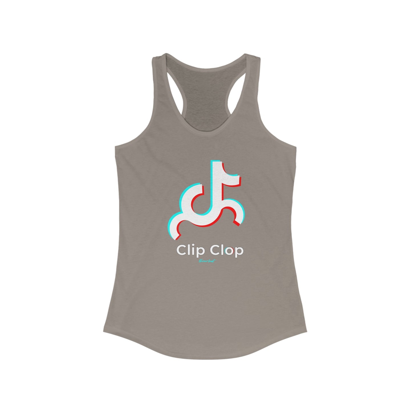 Three Beat Clip Clop Women's Ideal Racerback Tank