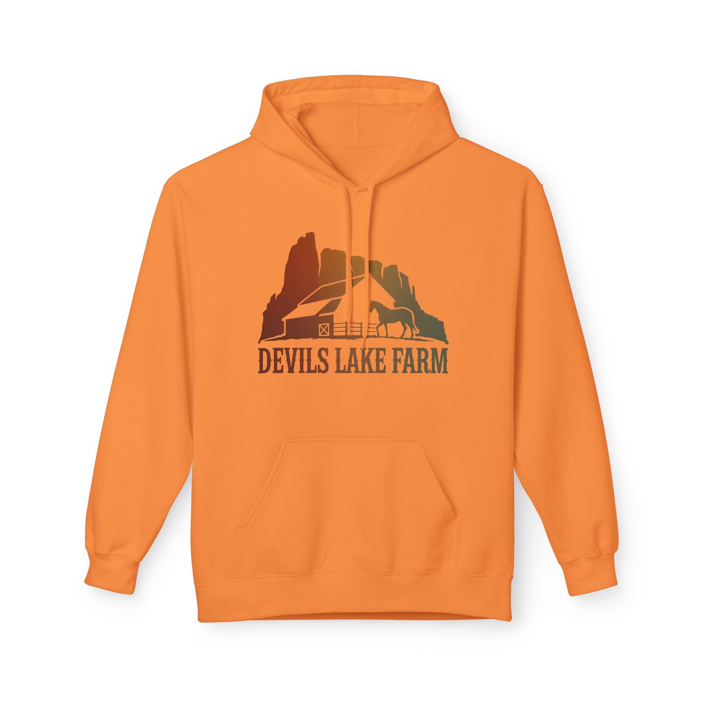 Devils Lake Farm Hoodie — Vintage Sunset Farm Pullover