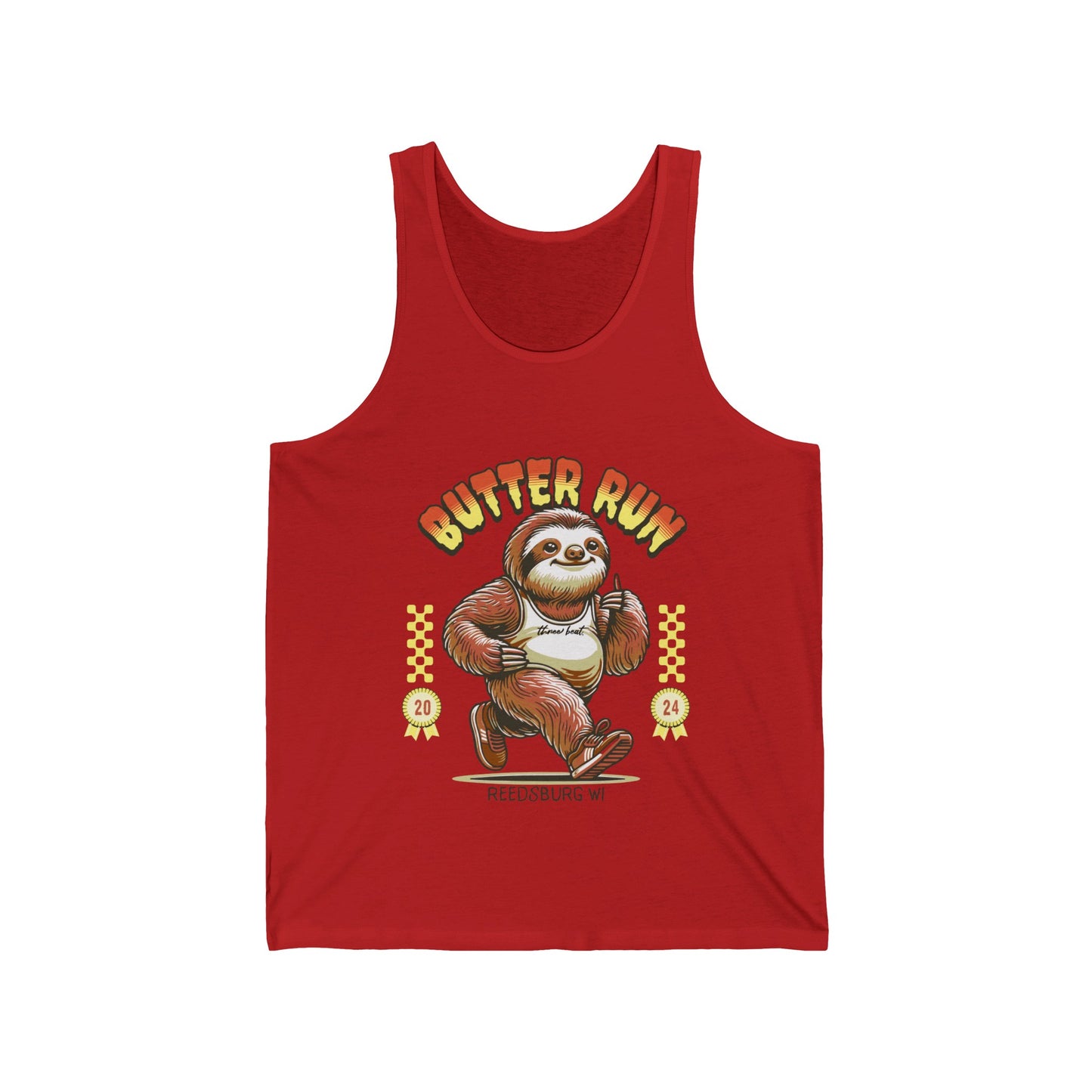 Three Beat Butter Unisex Jersey Tank