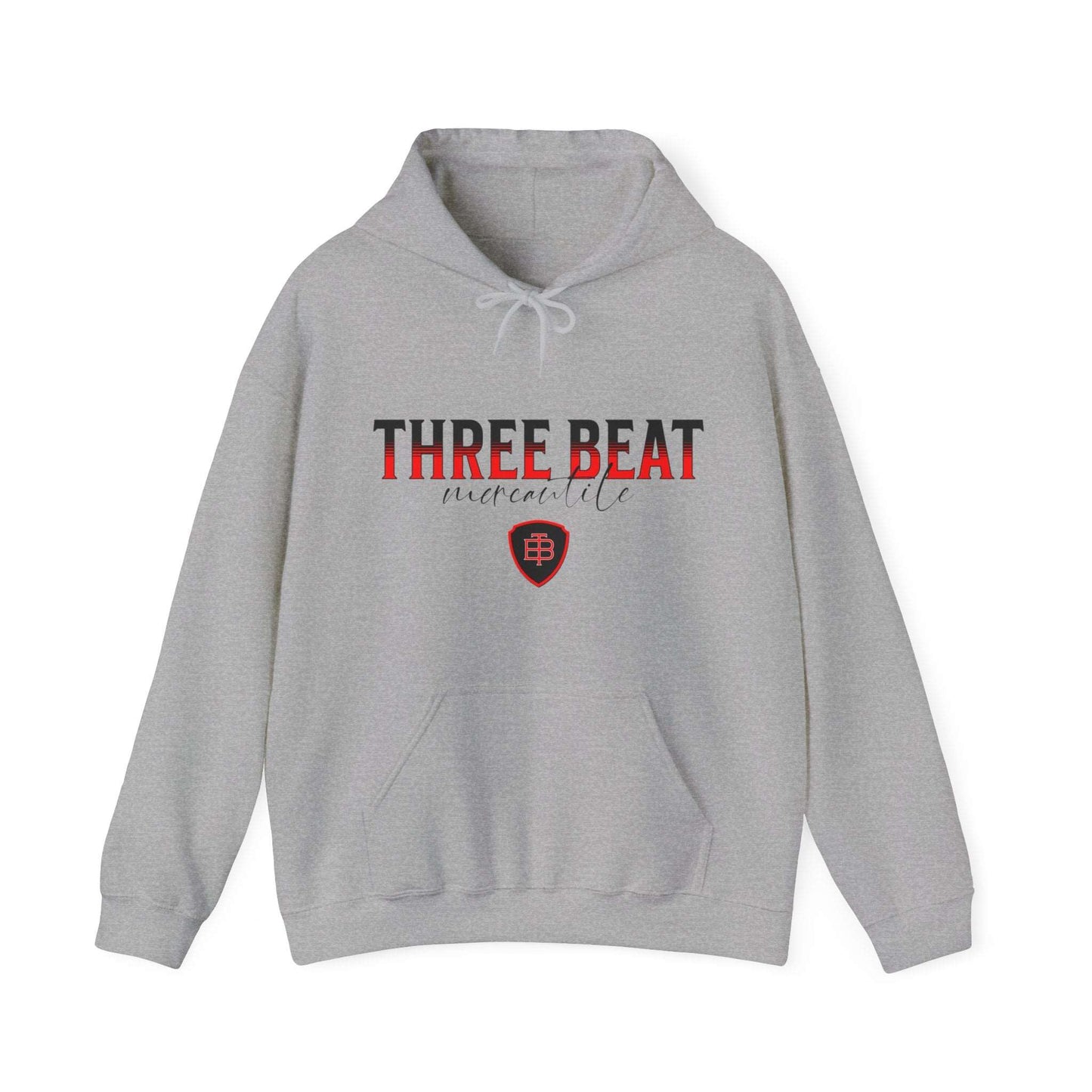 Three Beat Shield Rojo Unisex Heavy Blend™ Hooded Sweatshirt