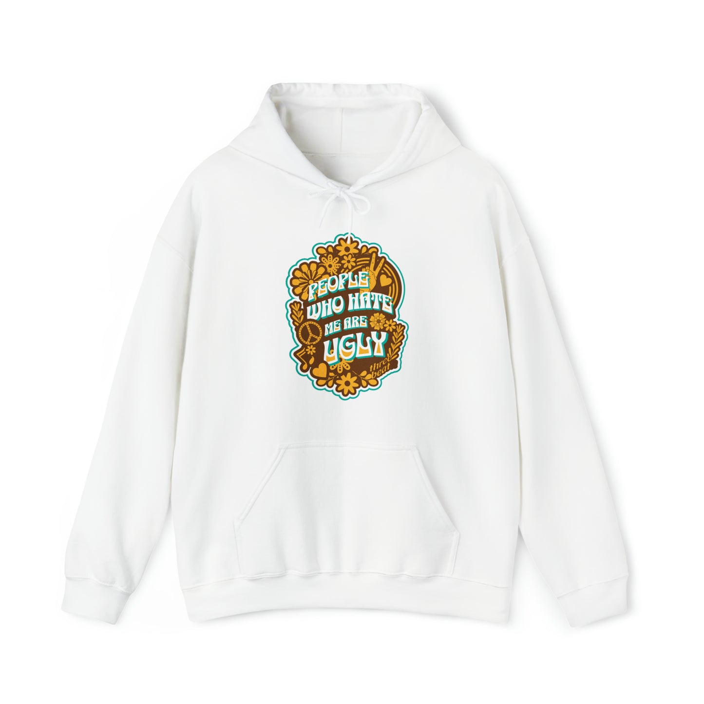 Three Beat Ugly Unisex Heavy Blend™ Hooded Sweatshirt