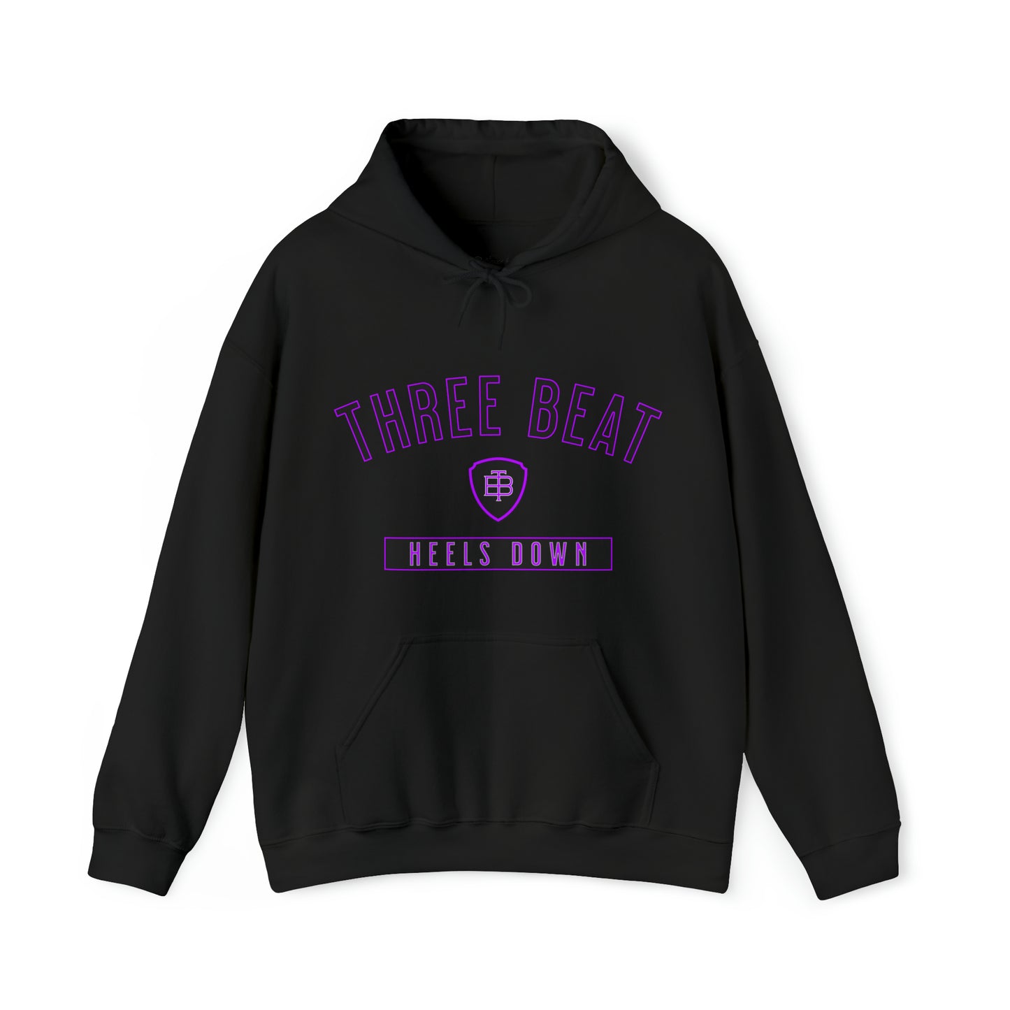 Three Beat Heels Down Purple Unisex Heavy Blend™ Hooded Sweatshirt