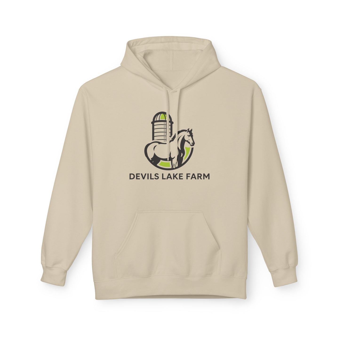 Devils Lake Farm Hoodie — Farm Logo Pullover for Equestrian & Rural Lifestyle