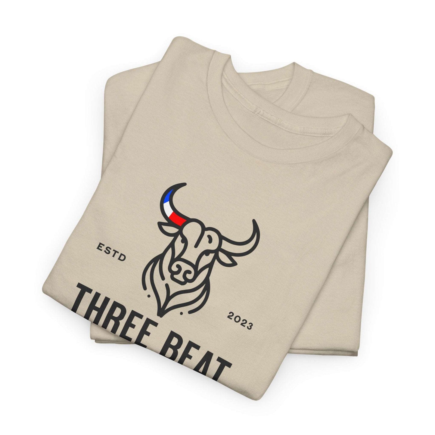 Three Beat Bull Unisex Heavy Cotton Tee