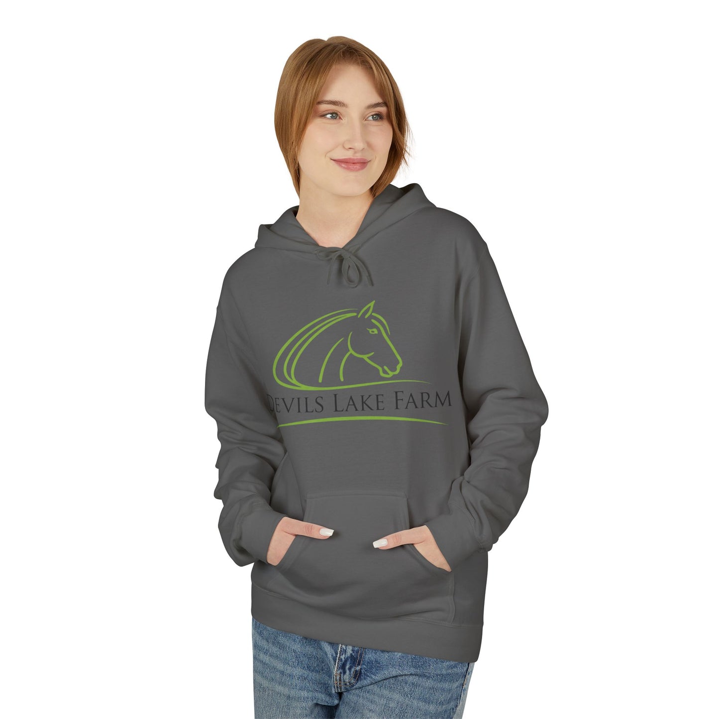 Devils Lake Farm Hoodie — Horse Logo Farmwear Pullover