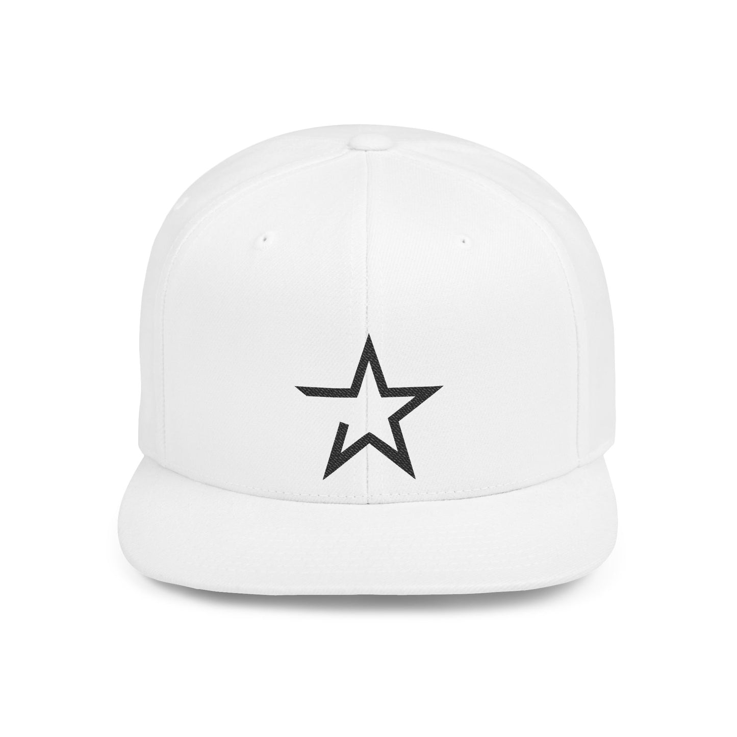DASH Star Minimalist Star Flat Bill Snapback Hat