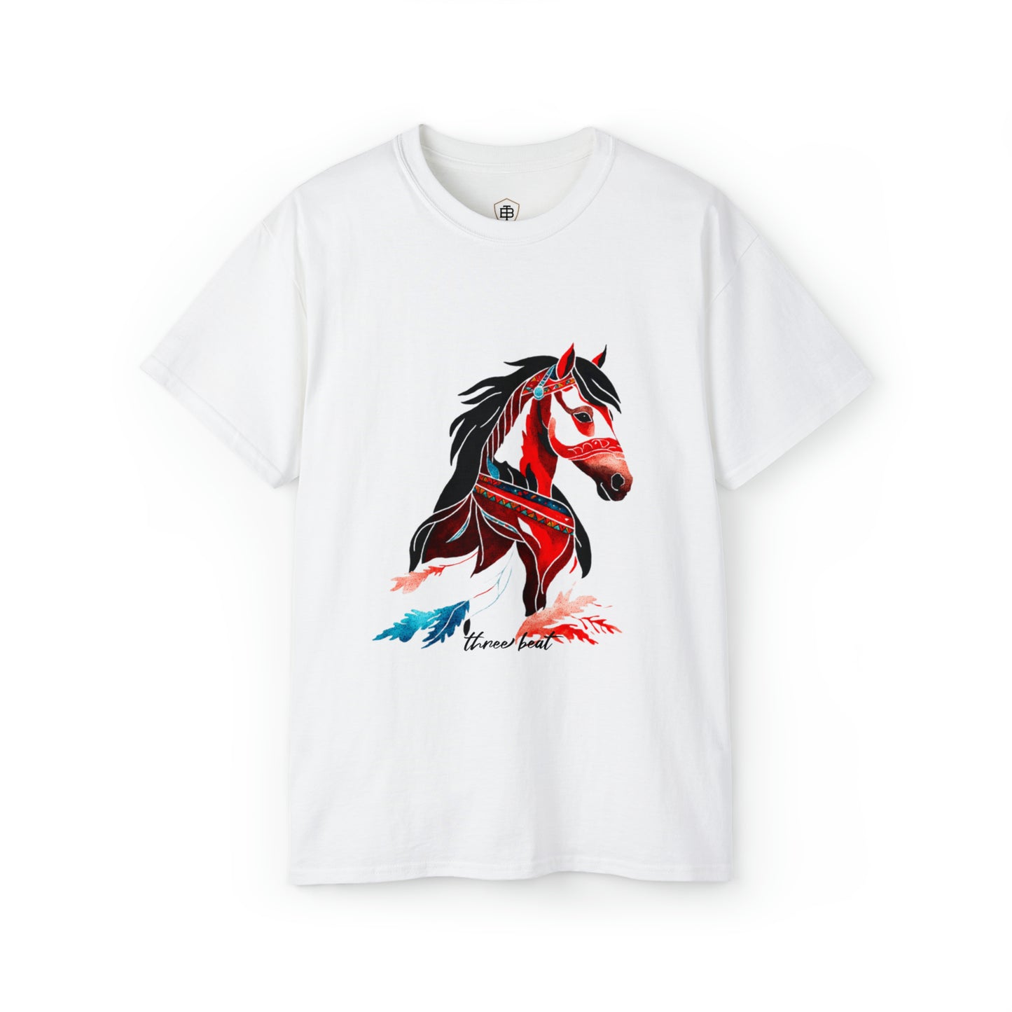 Three Beat Native Horse Ultra Cotton Tee