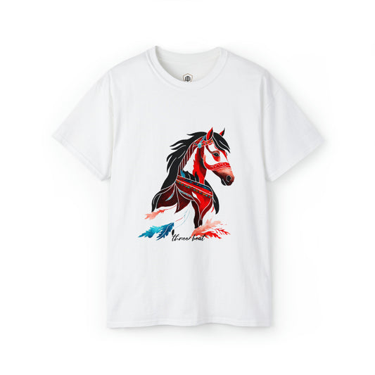 Three Beat Native Horse Ultra Cotton Tee