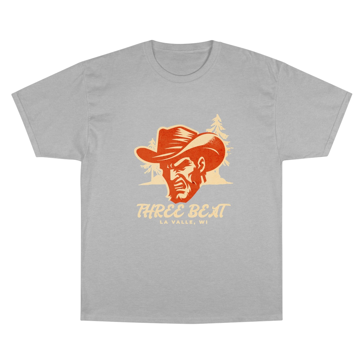 Three Beat Angry Cowboy Champion T-Shirt