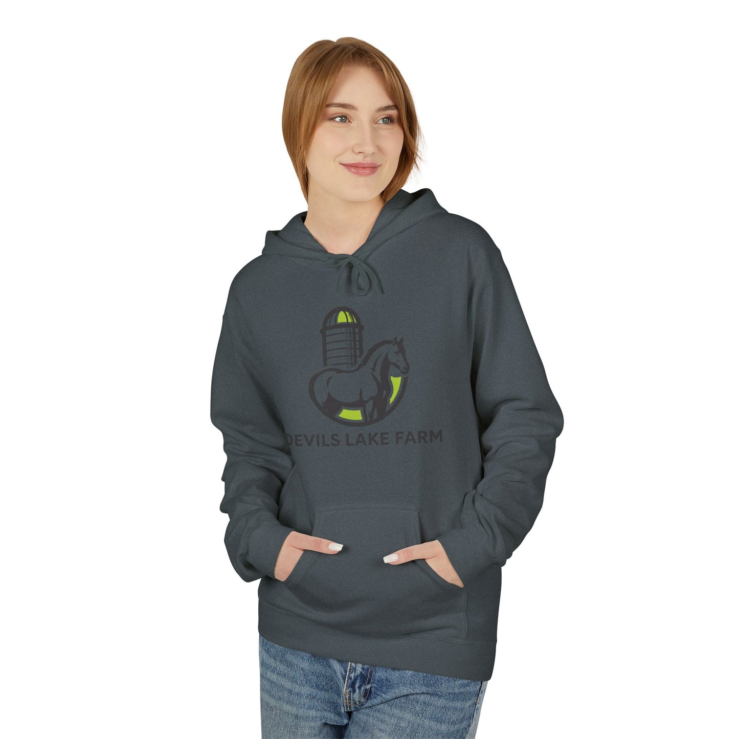 Devils Lake Farm Hoodie — Farm Logo Pullover for Equestrian & Rural Lifestyle