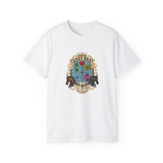 Three Beat Flower Crest Unisex Ultra Cotton Tee