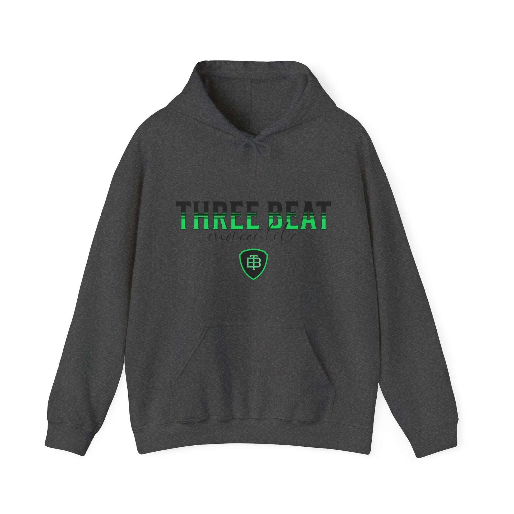 Three Beat Shield Lime Unisex Heavy Blend™ Hooded Sweatshirt
