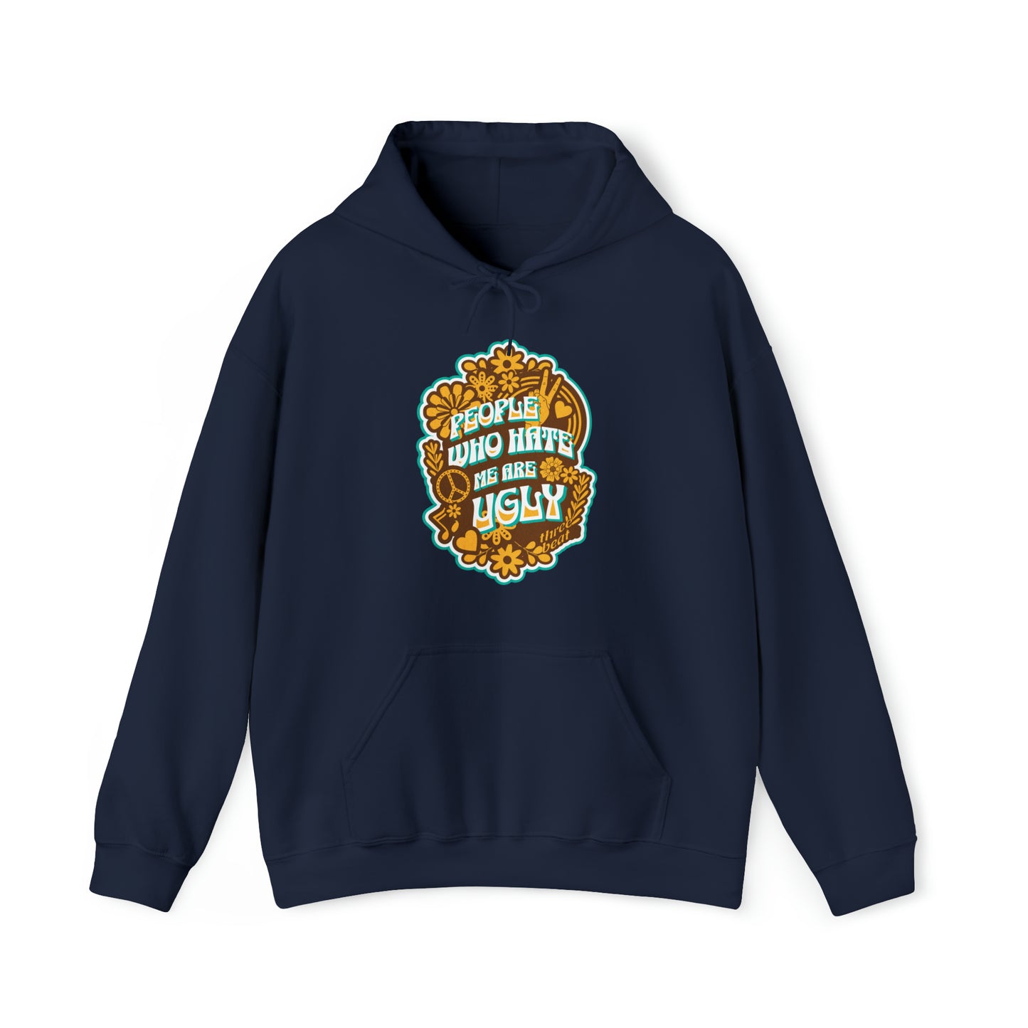 Three Beat Ugly Unisex Heavy Blend™ Hooded Sweatshirt