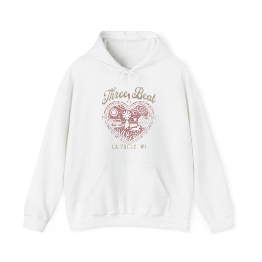 Three Beat Heart Unisex Heavy Blend™ Hooded Sweatshirt