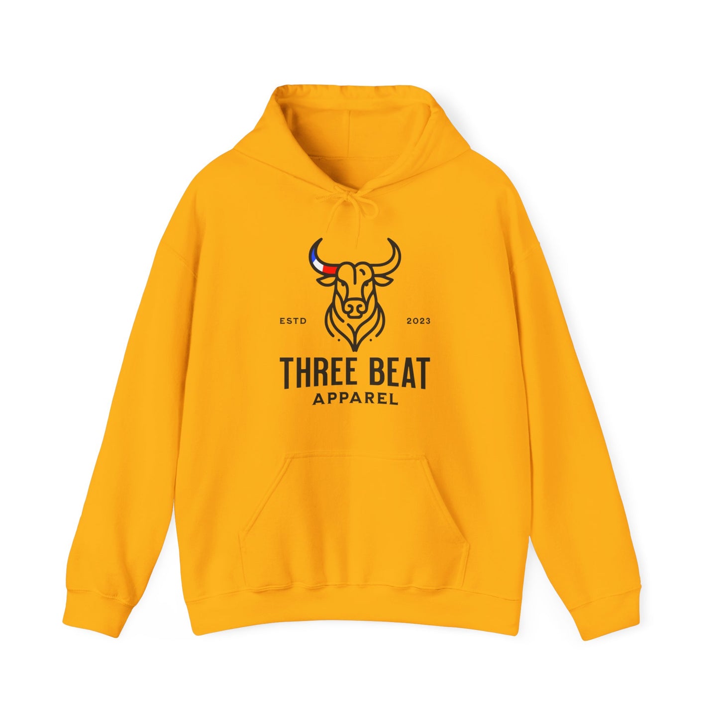 Three Beat Bull AF Unisex Heavy Blend™ Hooded Sweatshirt