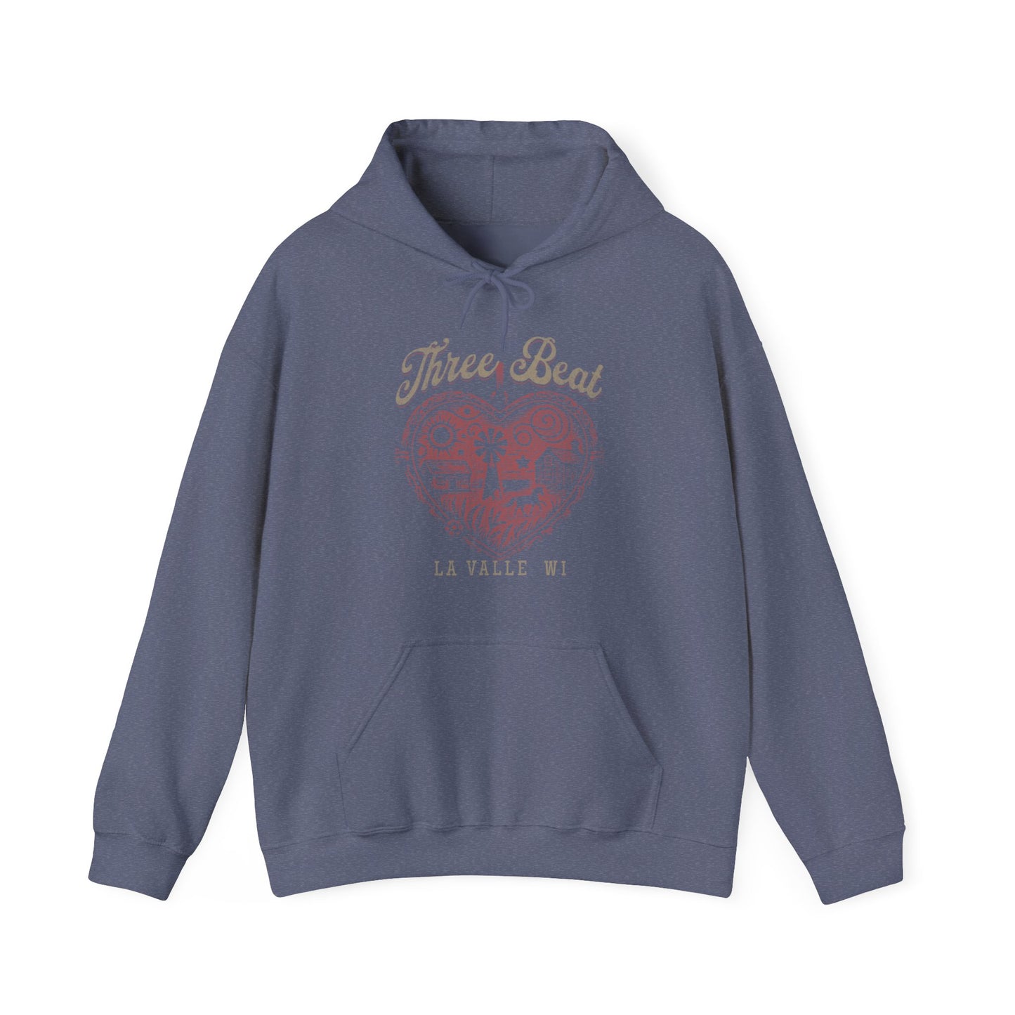 Three Beat Heart Unisex Heavy Blend™ Hooded Sweatshirt