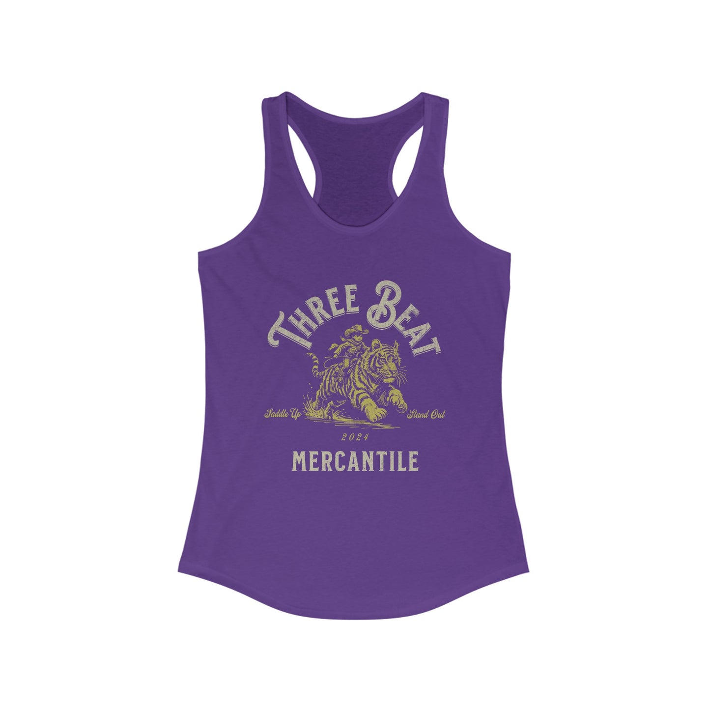 Three Beat Tiger Women's Ideal Racerback Tank